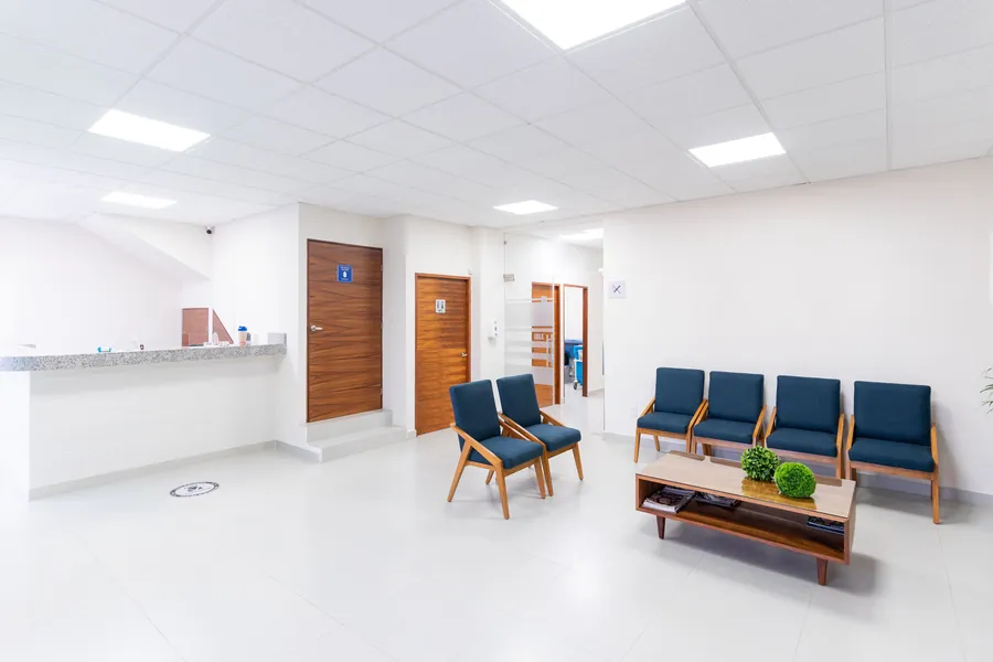 Representative medical office space waiting room for a South Florida healthcare practice